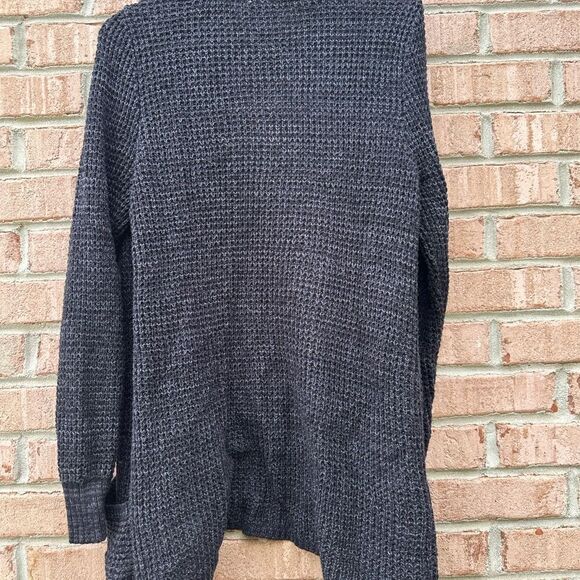 Women's Gray Open-Front Sweater - Picture 8 of 8
